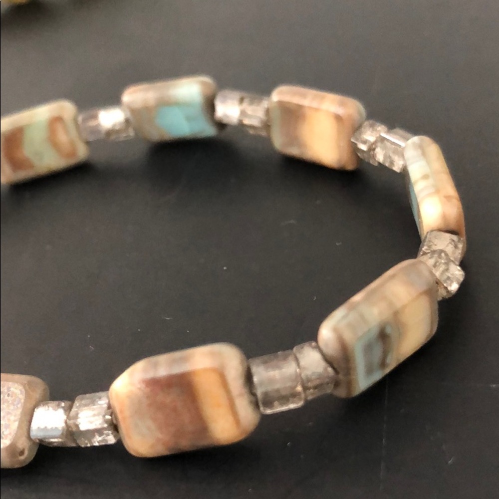 GENUINE POLISHED STONE BRACELETS W/CHARM - Picture 11 of 16